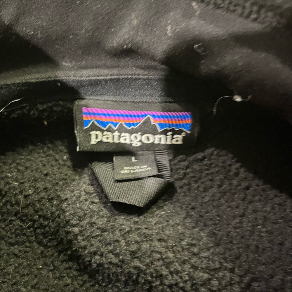 Mens Large Black Patagonia Fleece Vest